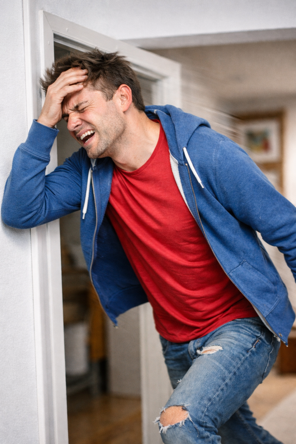 Symbolbild: Türrahmen und Bewegungslinien im Magazin-Stil