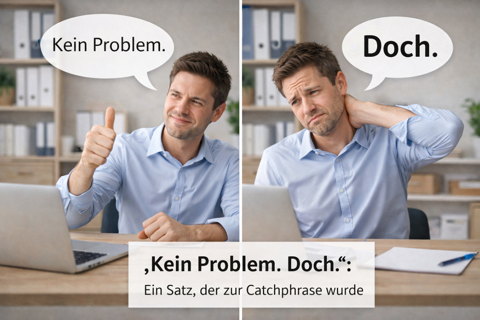 Symbolbild: Sprechblase mit Text im Magazin-Stil